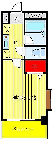 クレール中台 ｜東京都板橋区相生町(賃貸マンション1K・5階・19.36㎡)の写真 その2