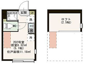 アルバ板橋本町  ｜ 東京都板橋区稲荷台19-16（賃貸アパート1R・2階・11.18㎡） その2