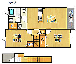 大阪府泉南市新家（賃貸アパート2LDK・2階・57.07㎡） その2