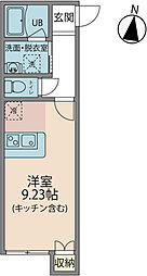 ステーションライツ志津 1Kの間取図画像