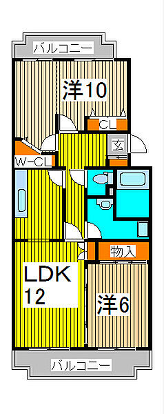 ドルフヤマノウチA 303｜埼玉県さいたま市緑区大字中尾(賃貸マンション2LDK・3階・67.32㎡)の写真 その2