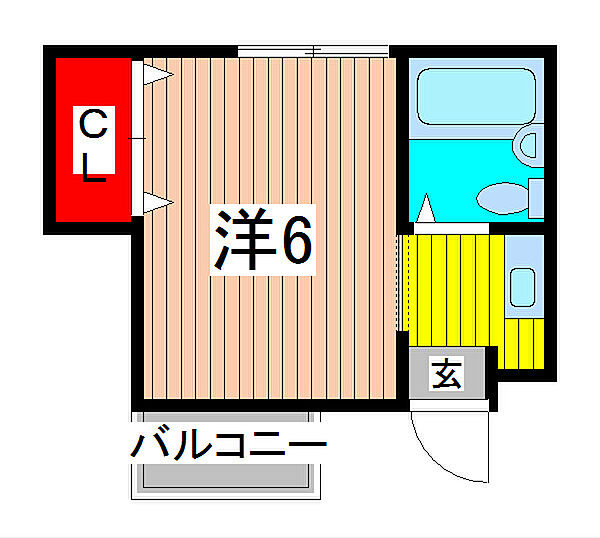 クランツ与野 202｜埼玉県さいたま市浦和区上木崎４丁目(賃貸アパート1K・2階・18.00㎡)の写真 その2