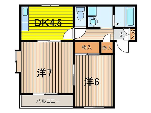 セイコーハウスB 102｜埼玉県さいたま市南区別所５丁目(賃貸アパート2DK・1階・42.50㎡)の写真 その2