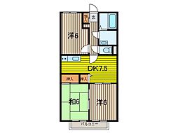 ビラージュ・YSB棟 3DKの間取図画像