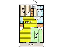 日東北袋ハイツ 2LDKの間取図画像