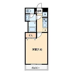 リブリ・リヴェール浦和B 1Kの間取図画像