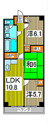 ルクソル浦和 3LDKの間取図画像