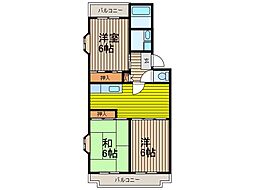 (株)鳥海興産第3ビルリバーサイドパーク 3DKの間取図画像