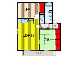 エクセルこだま 2LDKの間取図画像