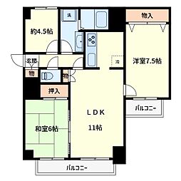 元町イグレット 3LDKの間取図画像