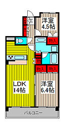 ミサワホームズ浦和 2LDKの間取図画像