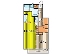 LilyBelle 1LDKの間取図画像