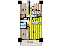 グランカーサ北浦和 3LDKの間取図画像