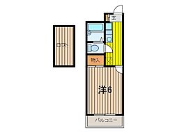 Flat浦和 1Kの間取図画像