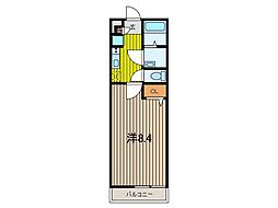 リブリ・StudioA 1Kの間取図画像