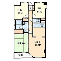 ファーストパレス与野本町 3LDKの間取図画像