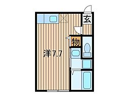 Villabrise常盤 ワンルームの間取図画像