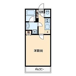 グランドール浦和岸町 1Kの間取図画像