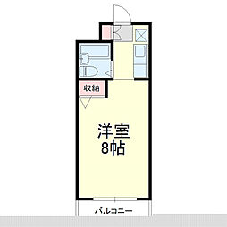 コンフォール根上り松 ワンルームの間取図画像