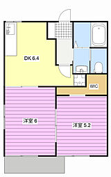 ドミール深谷A 1LDKの間取図画像