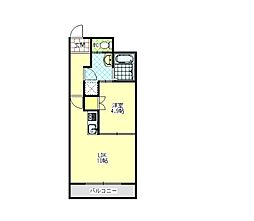 イーストコート 1LDKの間取図画像