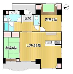 アップル第7マンション 2LDKの間取図画像