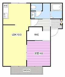メゾンボナールS 1LDKの間取図画像