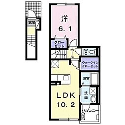 リュッシュ 1LDKの間取図画像