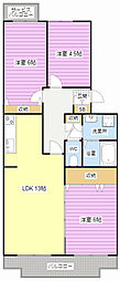 平和ハイツG 3LDKの間取図画像