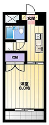 サンヒルズ佐鳴台 1Kの間取図画像