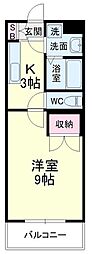 アイレット1 1Kの間取図画像