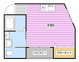アパート ワンルームの間取図画像