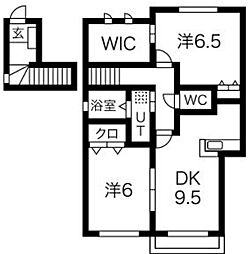 メゾン中村 2LDKの間取図画像