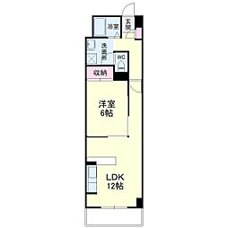 シティプレイス 1LDKの間取図画像