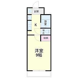 ラルフローレ1 1Kの間取図画像