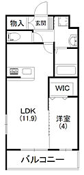 AVENUE 1LDKの間取図画像