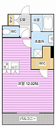 Realiser天神 1Kの間取図画像