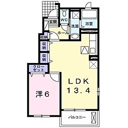 メゾン一刻1 1LDKの間取図画像