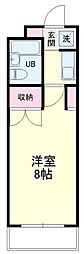 中沢シティハイツ 1Kの間取図画像
