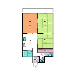 チサンマンション和地山 3DKの間取図画像