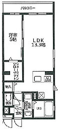 RASSURERHATAGO 1LDKの間取図画像