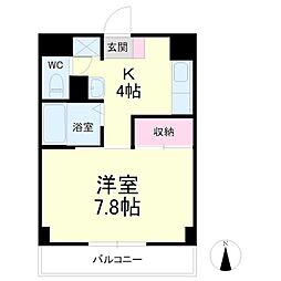 Avenue山下 1Kの間取図画像