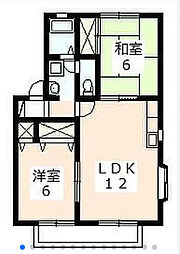 ヴィラ・サザンクロスG 2LDKの間取図画像