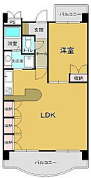 クレール浜松2 1LDKの間取図画像
