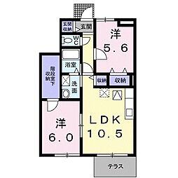 リバティー葵 2LDKの間取図画像