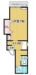 ピーノマツシマ 1Kの間取図画像