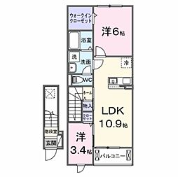 HMS77 2LDKの間取図画像