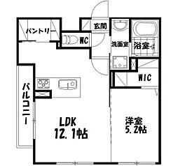 アールステージ 1LDKの間取図画像