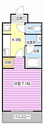 is常盤 1Kの間取図画像