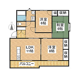 MonteVerde 3LDKの間取図画像